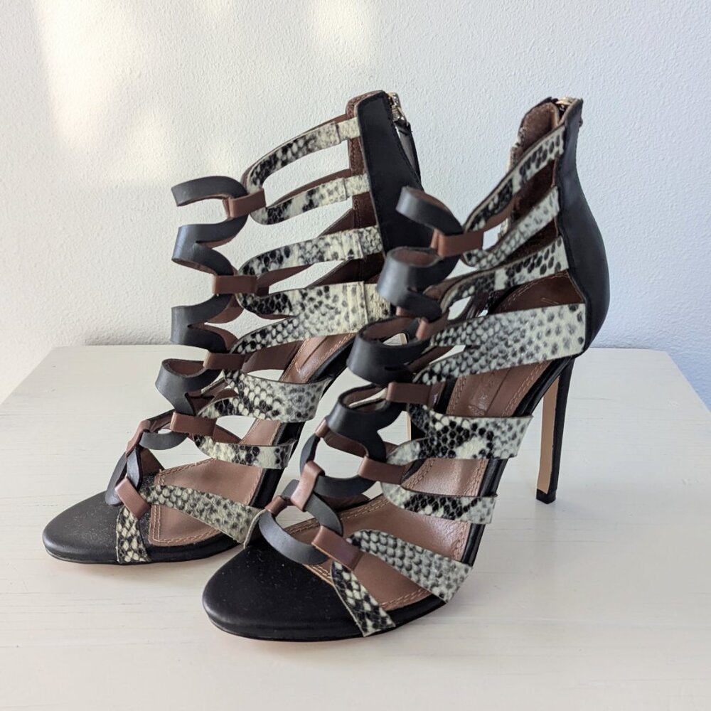 Bcbgmaxazria Valentina Python Leather Heels, 8 - image 1